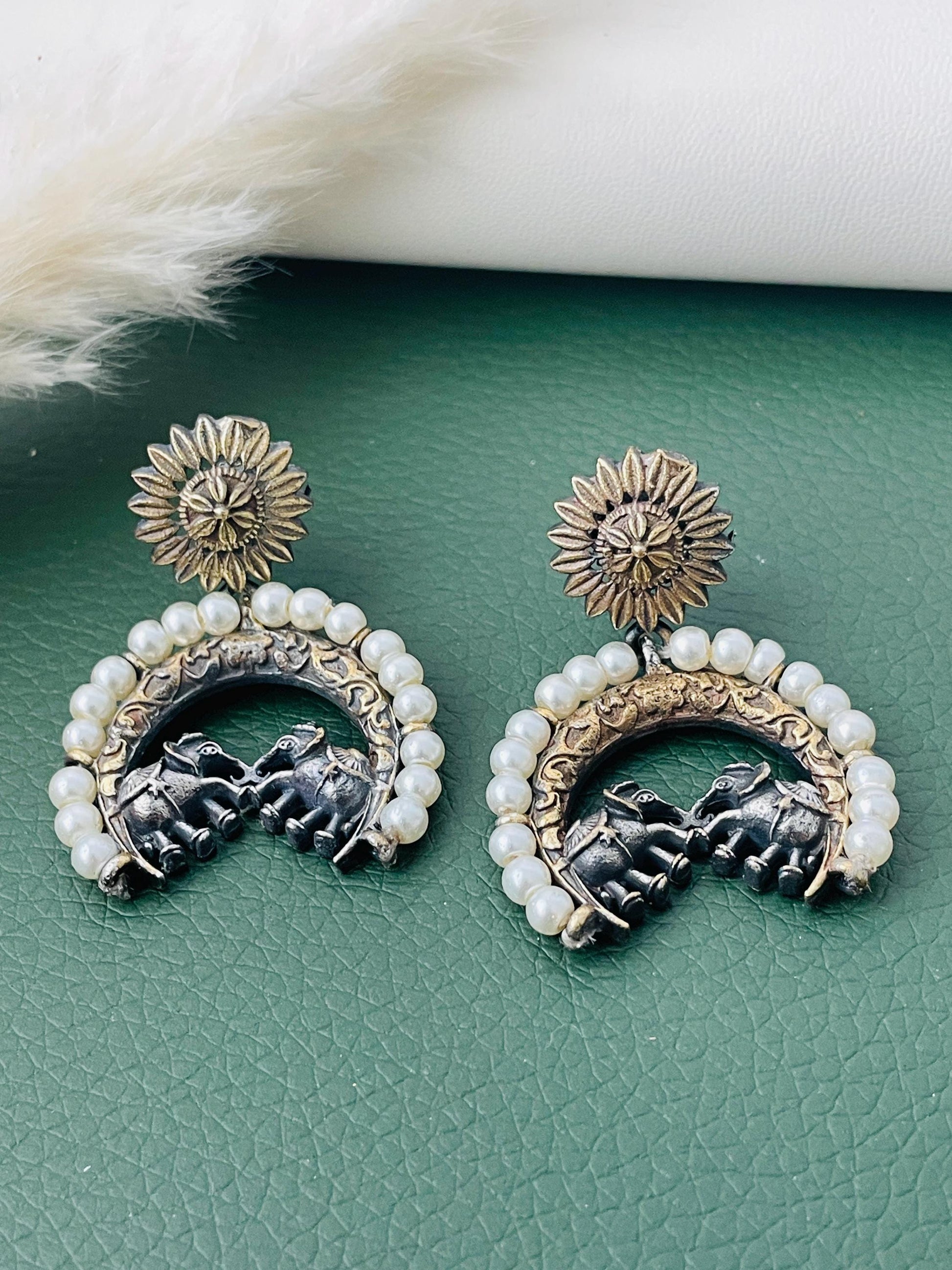 Oxidized Necklace Set: Mona Lisa Stone, Elegant Black Jewelry