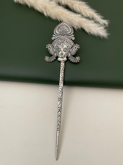 Peacock Feather Hair Clip: Oxidized Indian Bollywood Hair Jewelry