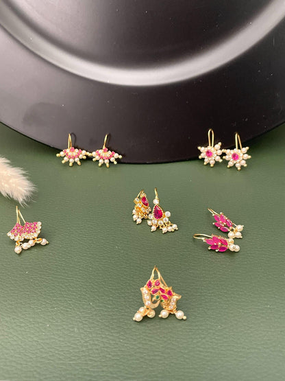 Small high quality bugadi with Ruby pearl and CZ