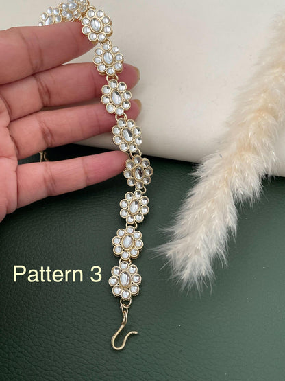 Restocked : Kundan matha patti or hairband bridal jewelry or party wear hair accessory