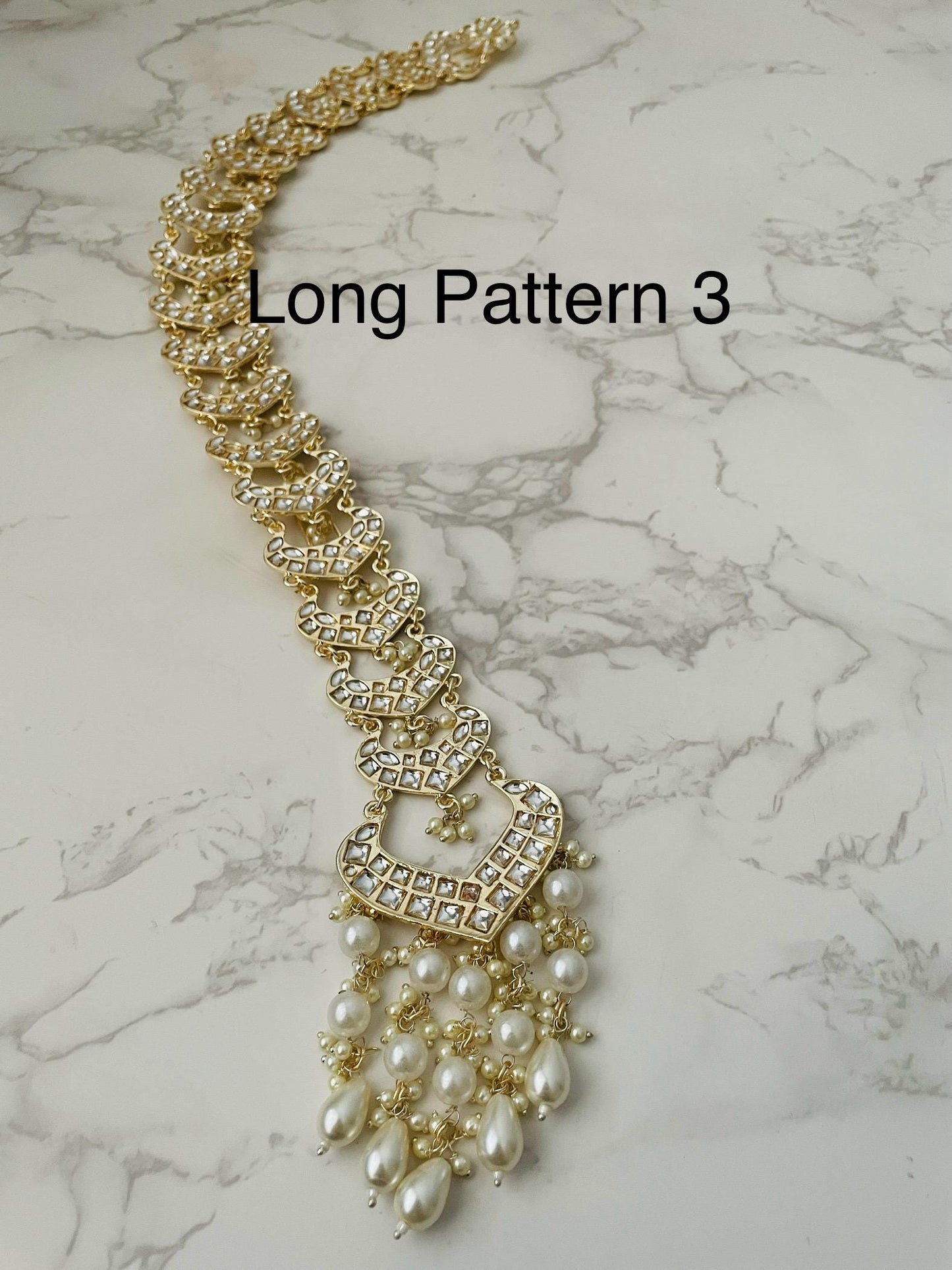 Kundan Stone Paranda: Gold-Plated Indian Braid Hair Accessory