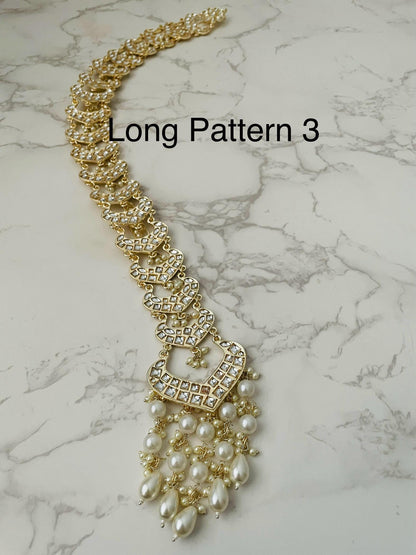 Kundan Stone Paranda: Gold-Plated Indian Braid Hair Accessory