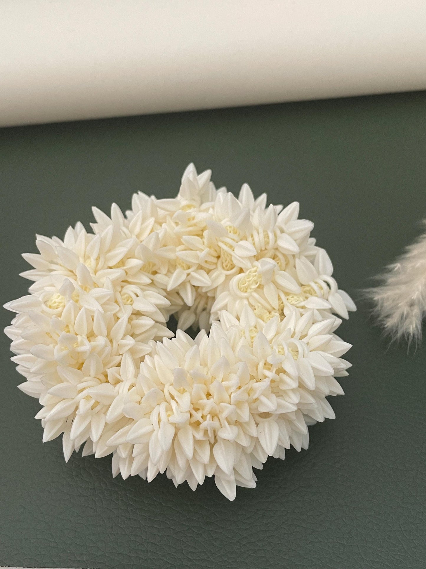 Reusable artificial traditional indian jasmine hair bun accessory