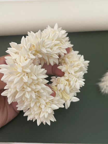Reusable artificial traditional indian jasmine hair bun accessory