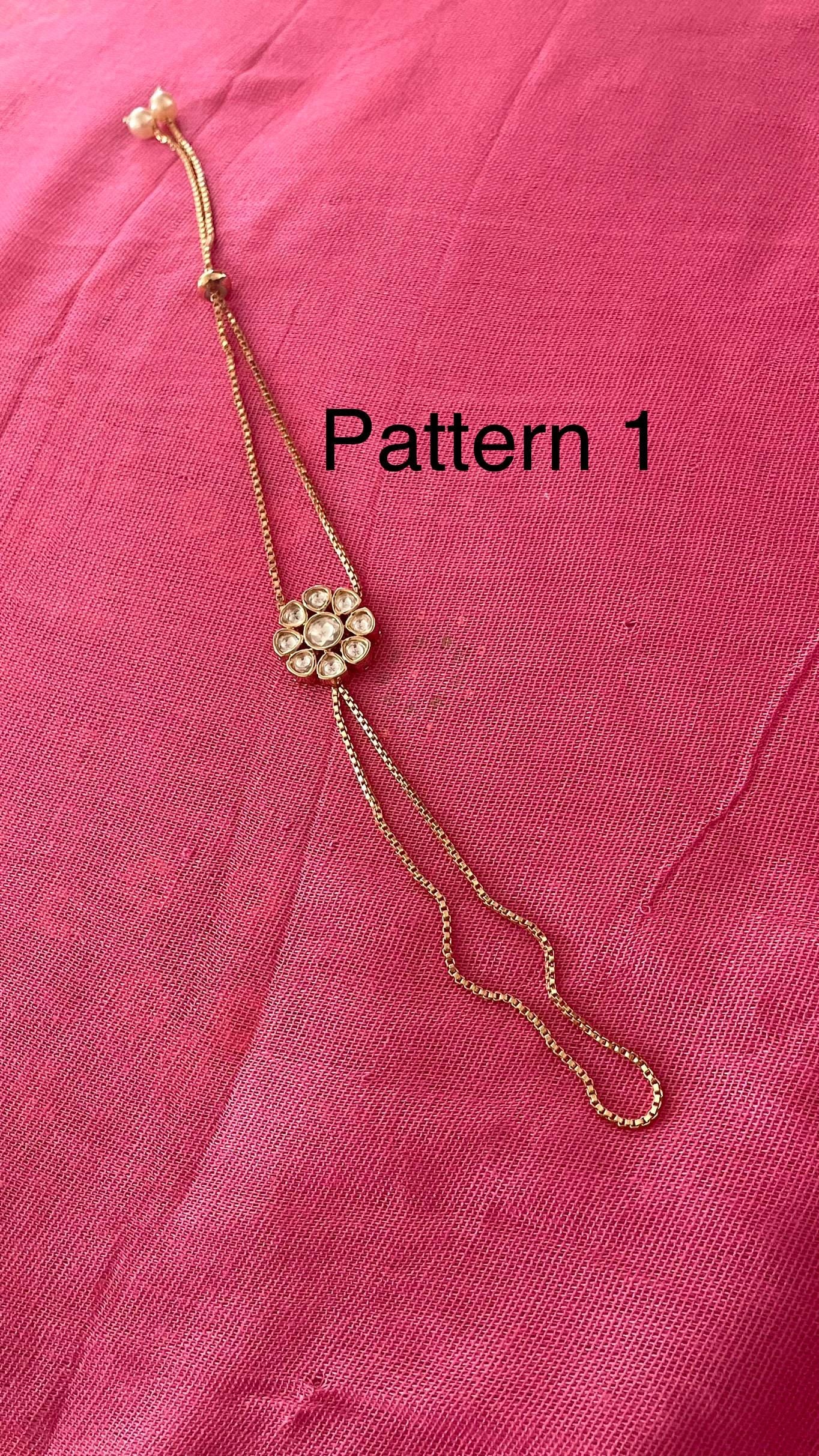 Kundan Haath Panja -Ring Bracelet Indian styled haat pool