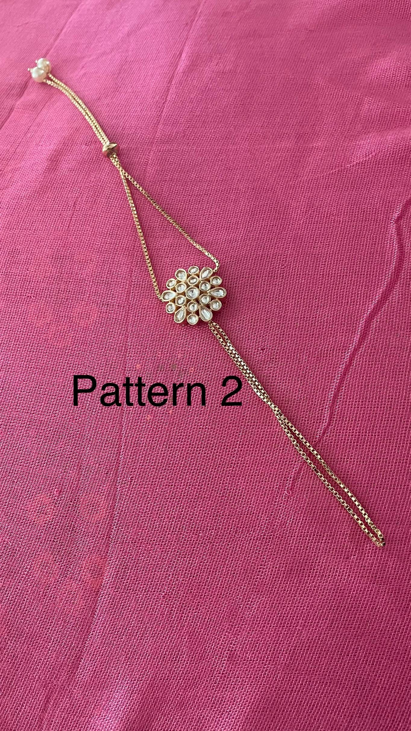 Kundan Haath Panja -Ring Bracelet Indian styled haat pool