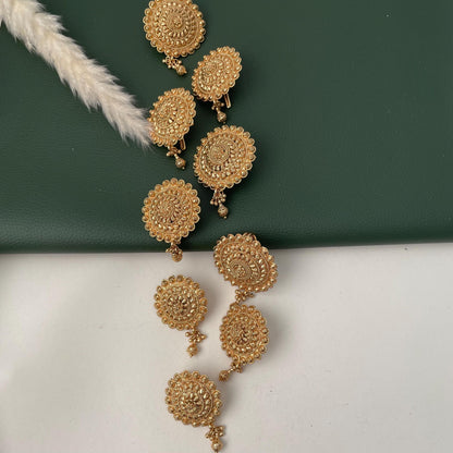 Gold plated Choti hair accessory hair brooch set of 9 pins