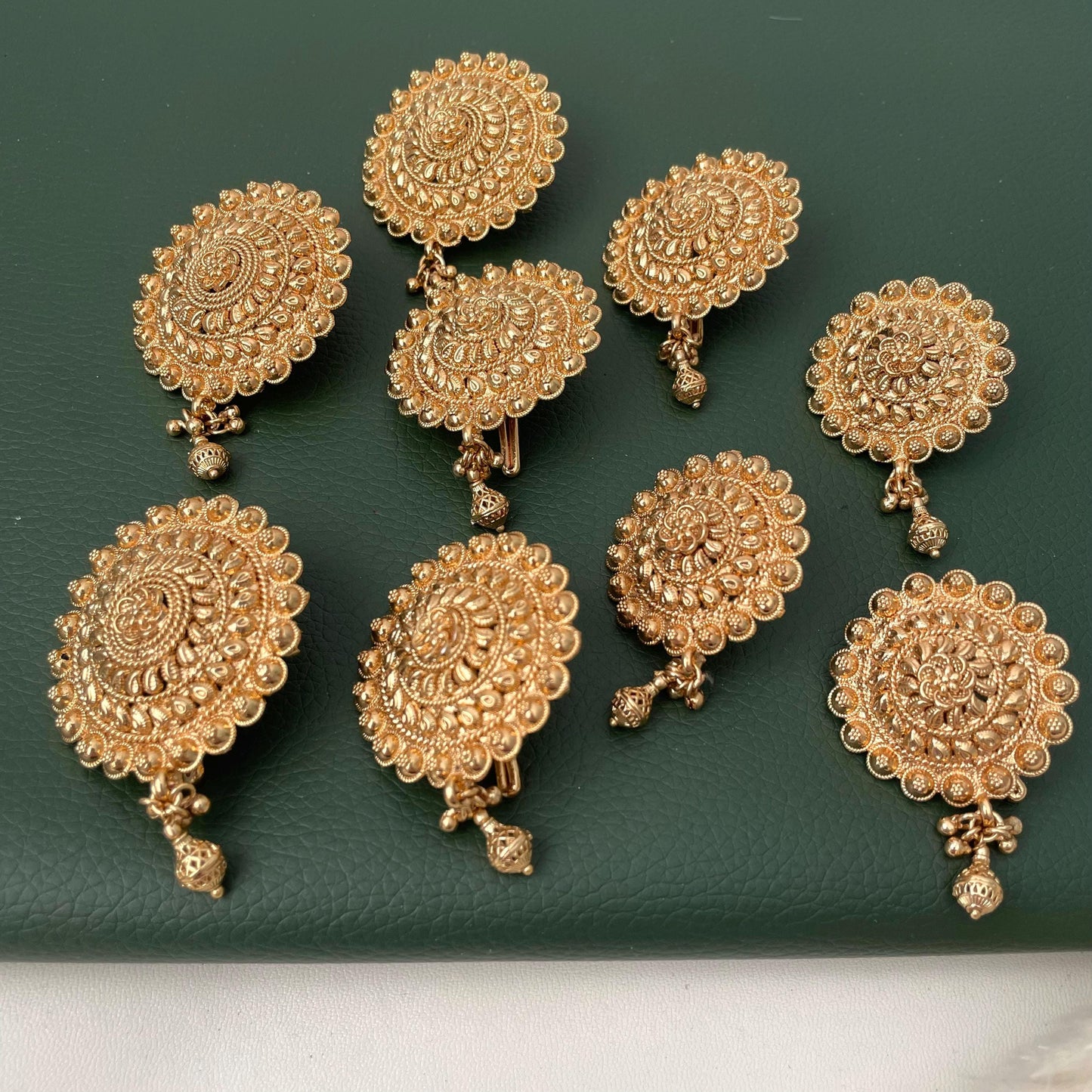 Gold plated Choti hair accessory hair brooch set of 9 pins