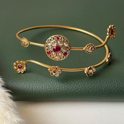 Baju band Armlet Arm band Indian jewlery Adjustable Vamki Gold plated