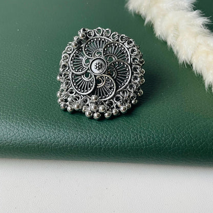 Oxidized Ghungaroo Bracelet: Lightweight Adjustable Indian Jewelry