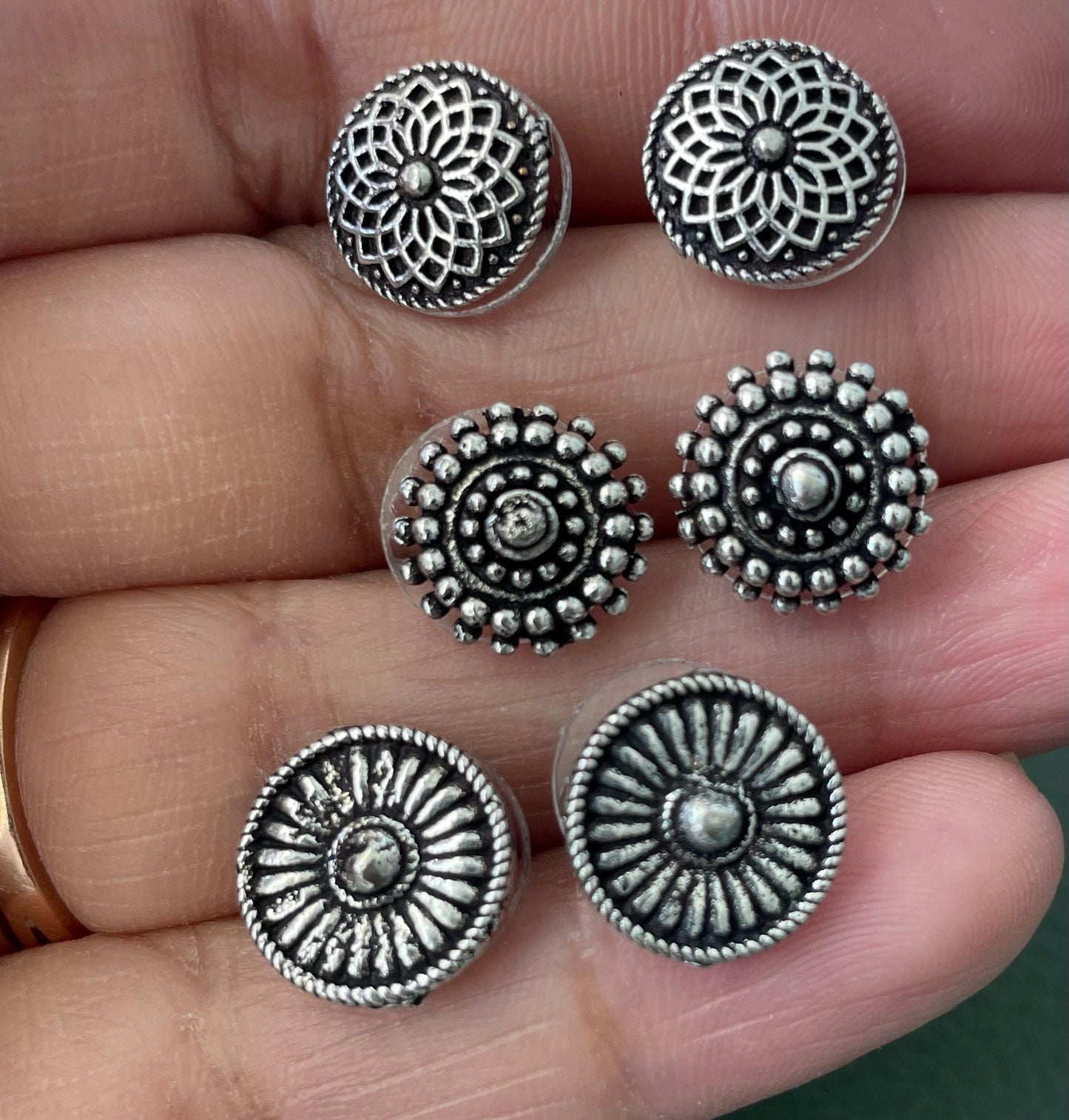 Multicolored Oxidised pendant gemstone chip irregular shaped necklace set