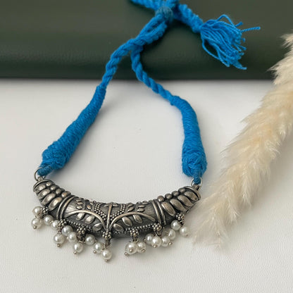 Oxidized Thread Necklace: Multicolored Navratri Jewelry