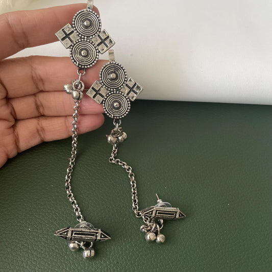 Oxidized chain earrings 3 designs available