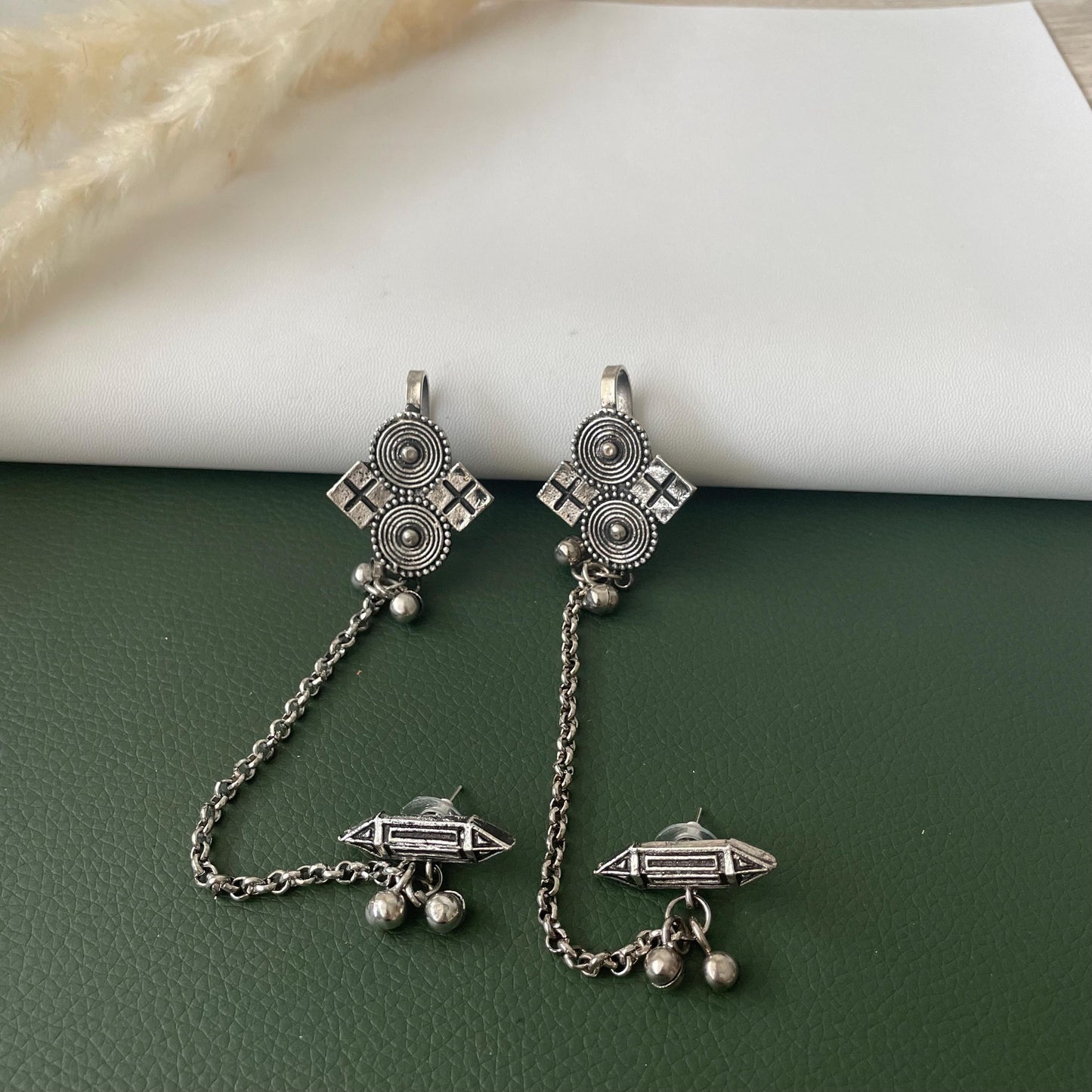 Oxidized chain earrings 3 designs available