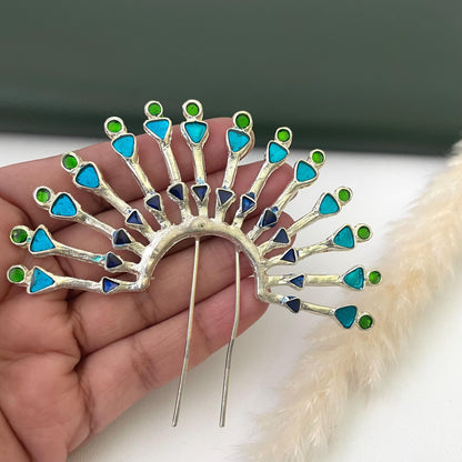 Oxidized Pearl Hair Bun Accessory: Maharashtrian Juda Khopa