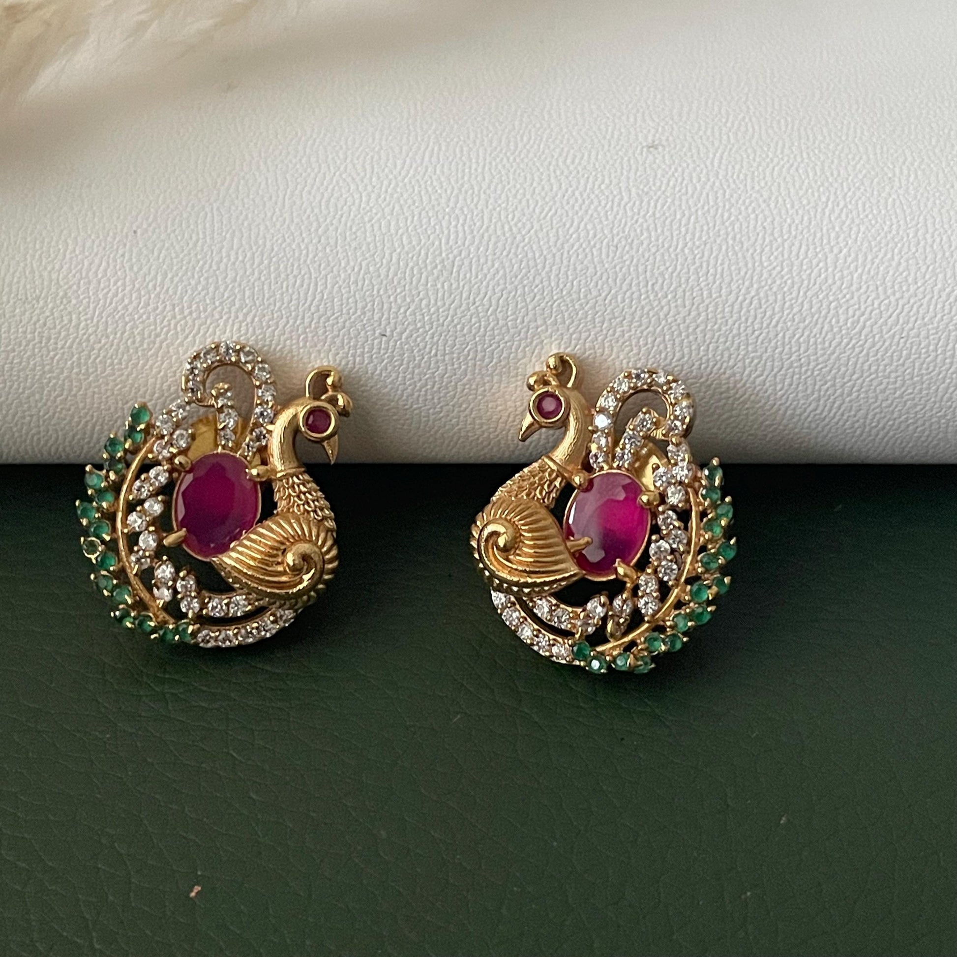 Nysaa gold plated kundan or minakari party earrings