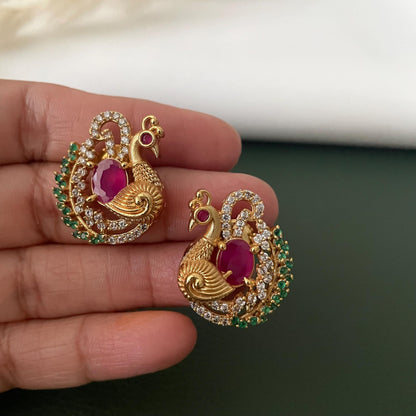 Nysaa gold plated kundan or minakari party earrings