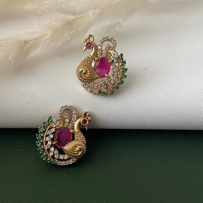Nysaa gold plated kundan or minakari party earrings