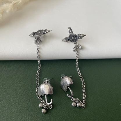 Oxidized chain earrings 3 designs available
