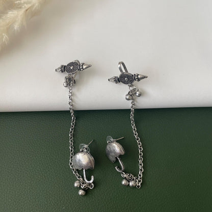 Oxidized chain earrings 3 designs available