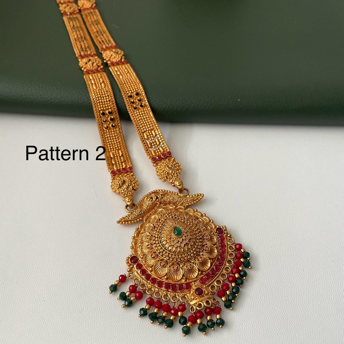 Gold Plated Mangalsutra Necklace: Black Beads, Saree Jewelry