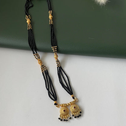 Traditional marathi gold plated wati mangalsutra 36 inches long