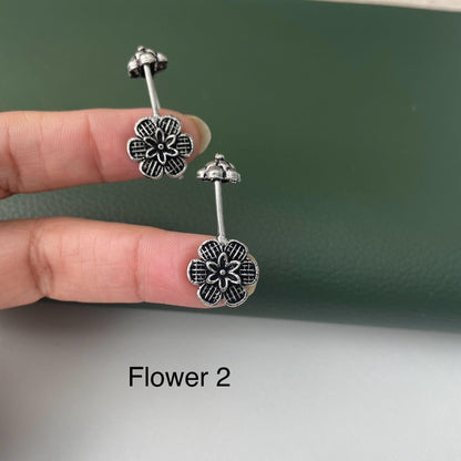 Oxidized Bugadi Earrings | Indian Clip On Ear Jewelry