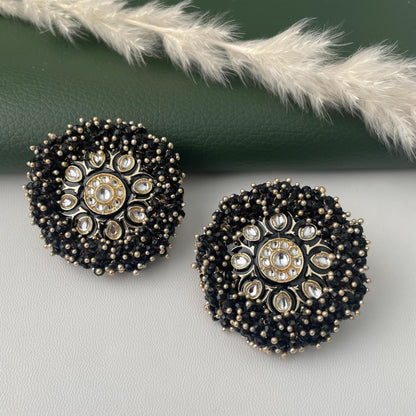 Minakar and colorful beads big tops or stud earrings