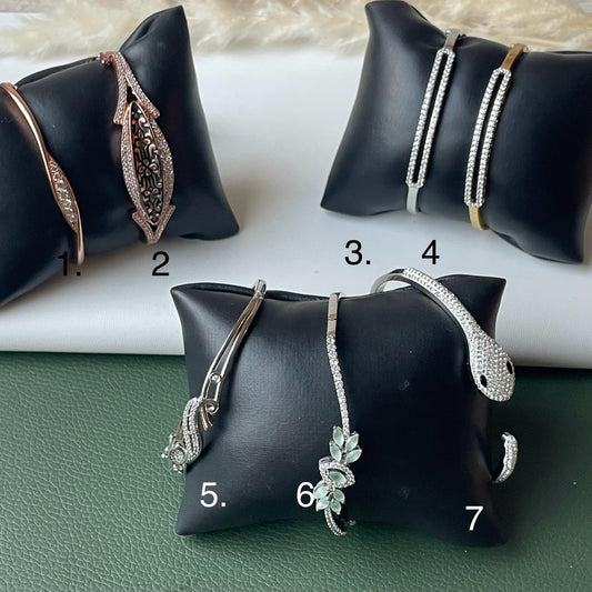 Cubic zirconia gold plated peacock bracelet