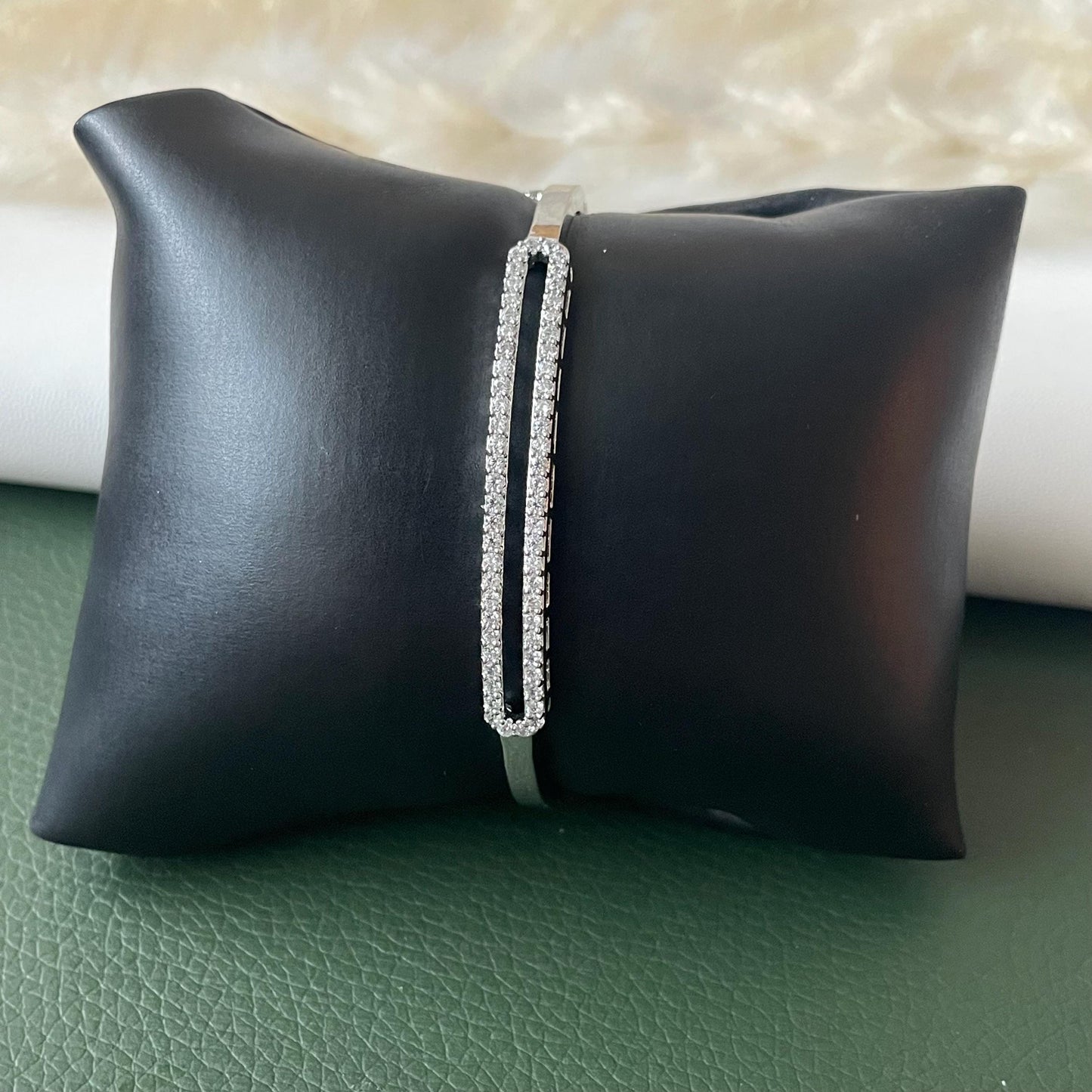 Cubic zirconia gold plated peacock bracelet
