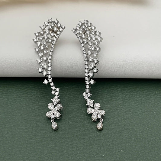 Cubic Zirconia trendy Dangle Earrings: Indian Bollywood Style