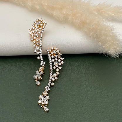 Cubic Zirconia trendy Dangle Earrings: Indian Bollywood Style