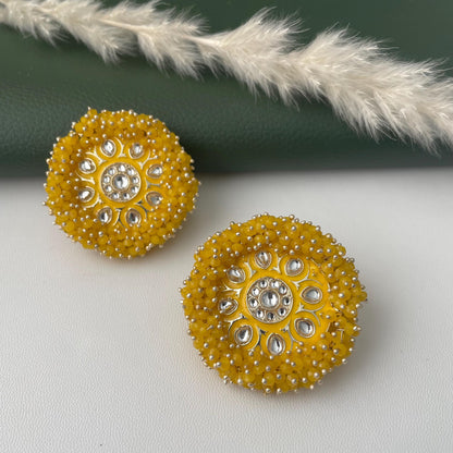 Minakar and colorful beads big tops or stud earrings