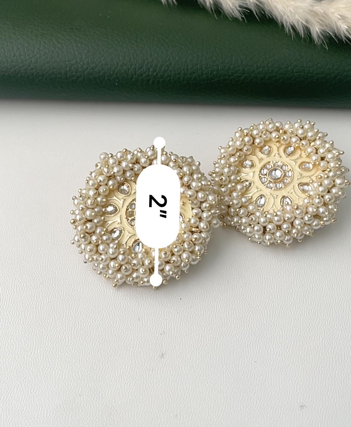 Minakar and colorful beads big tops or stud earrings