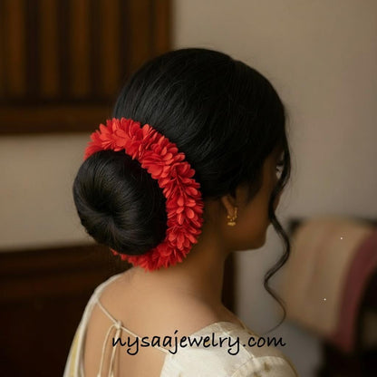 Mogra Flower Hair Bun Accessory: Indian Wedding Gajra
