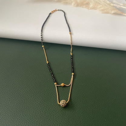 Trendy marathi gold plated mangalsutra 18 inches long