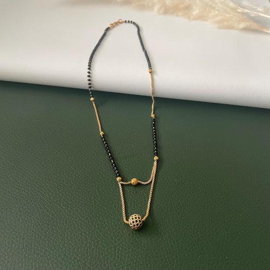Trendy marathi gold plated mangalsutra 18 inches long