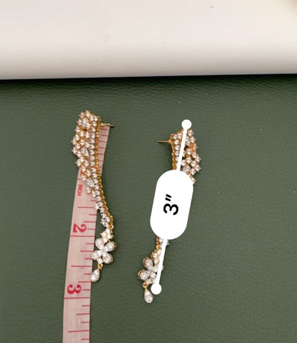 Cubic Zirconia trendy Dangle Earrings: Indian Bollywood Style