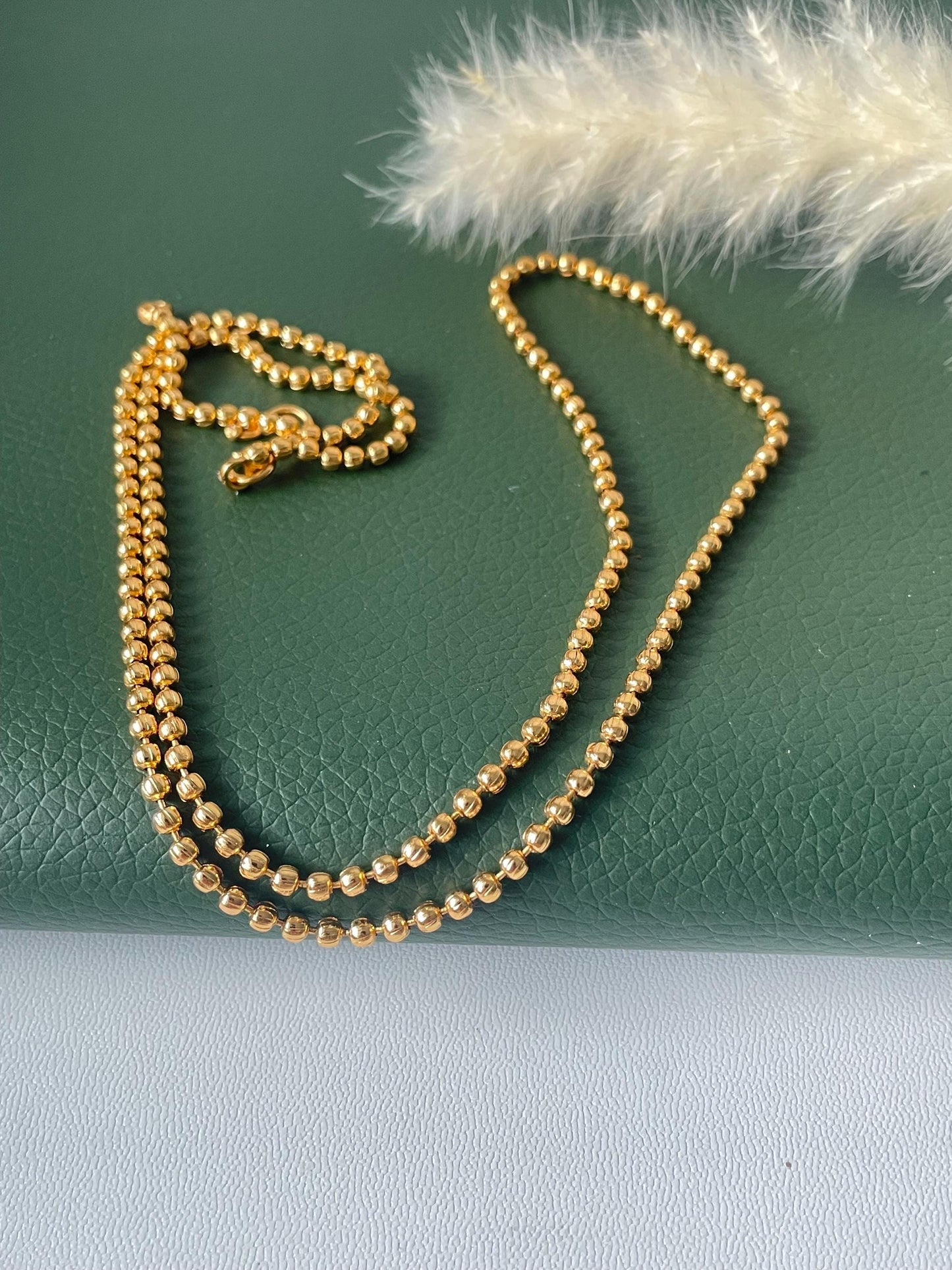 High gold plated 24 inch long Indian chain