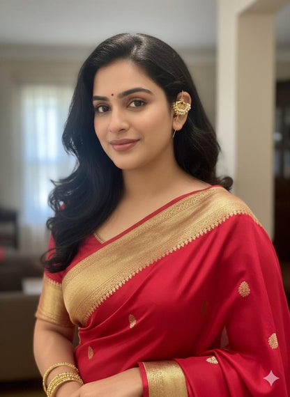 Trendy pearl gold plated needle Earcuffs