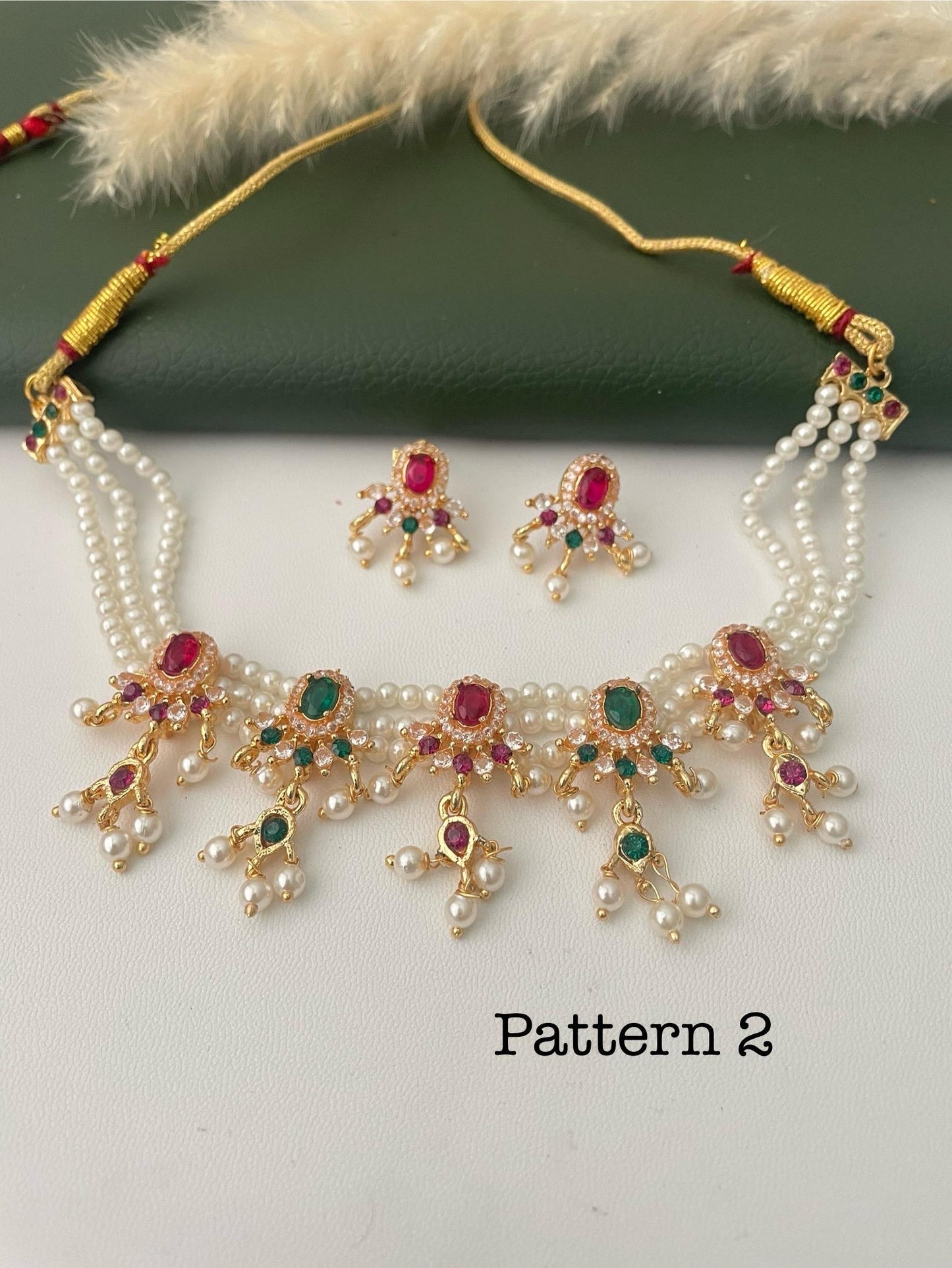 Maharashtrian pearl chinchpeti pearl choker