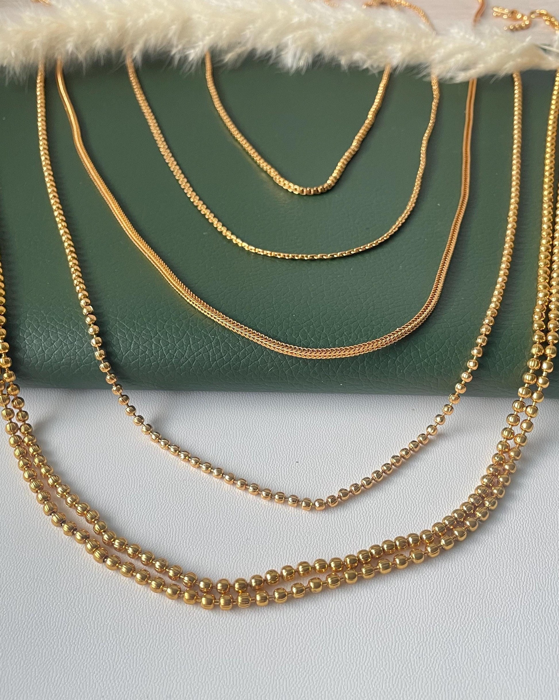 High gold plated 24 inch long Indian chain