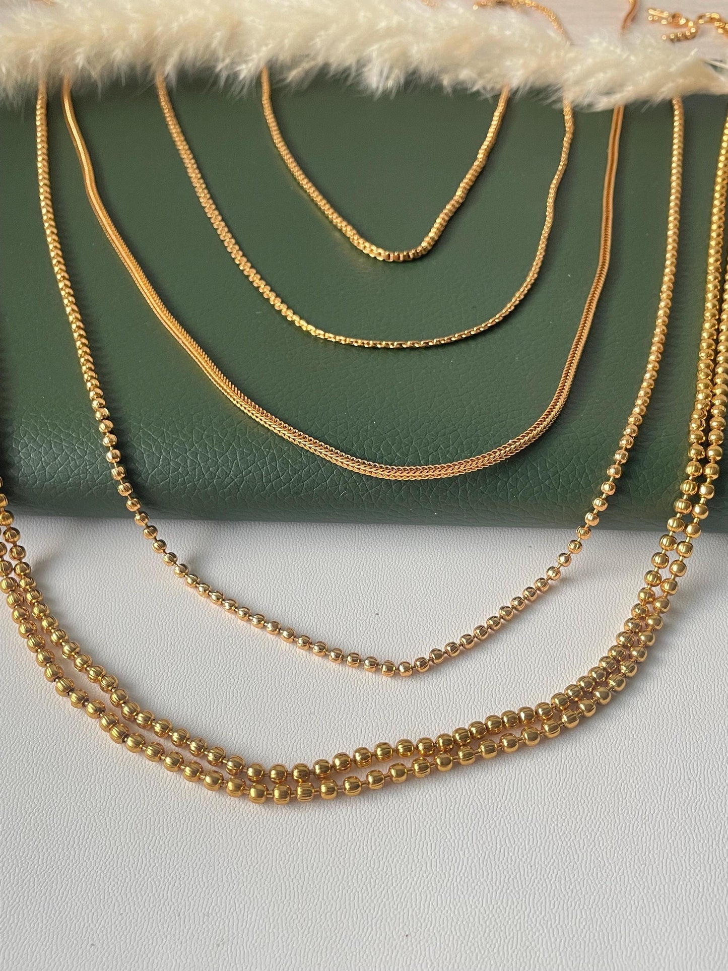High gold plated 24 inch long Indian chain