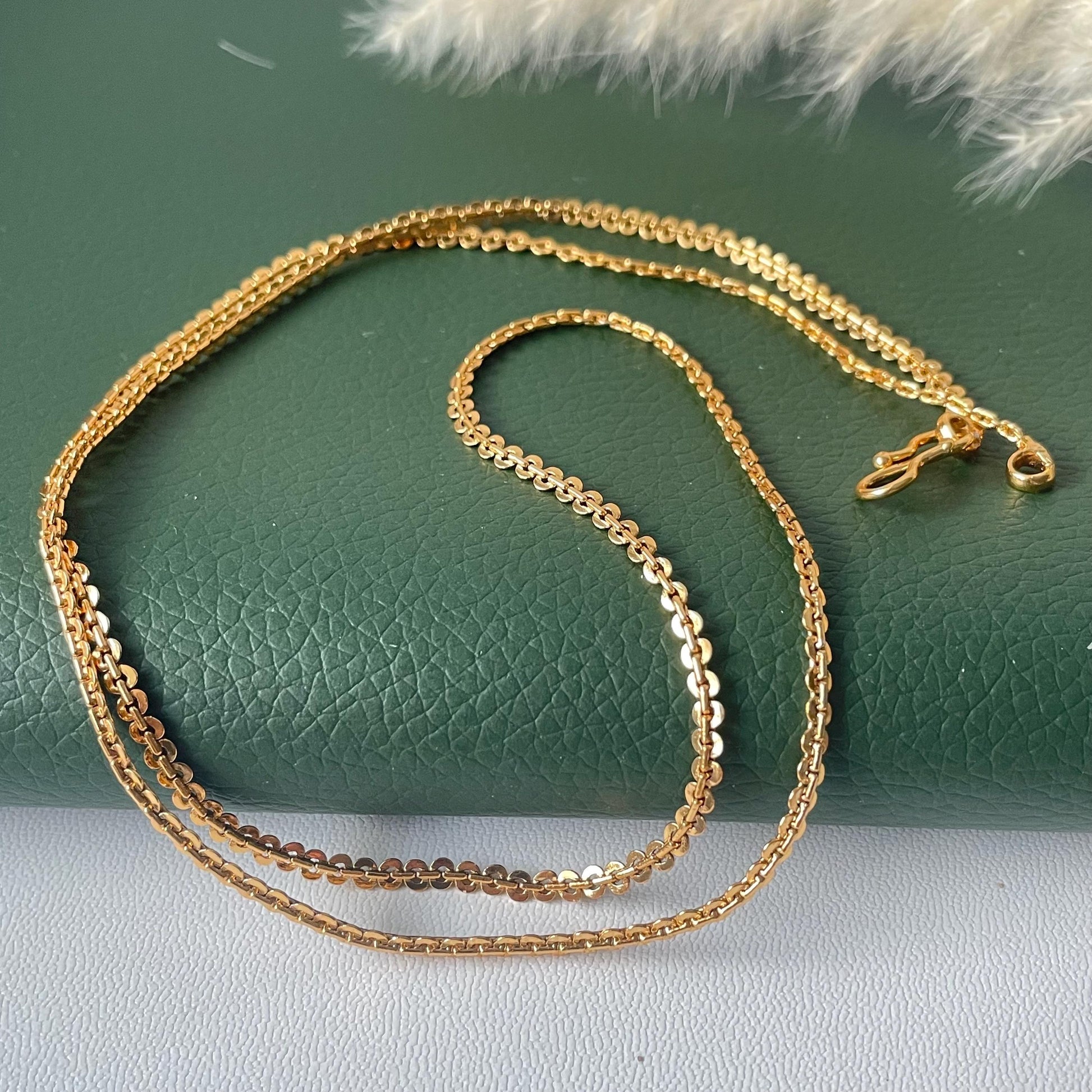 High gold plated 24 inch long Indian chain