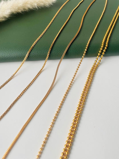 High gold plated 24 inch long Indian chain