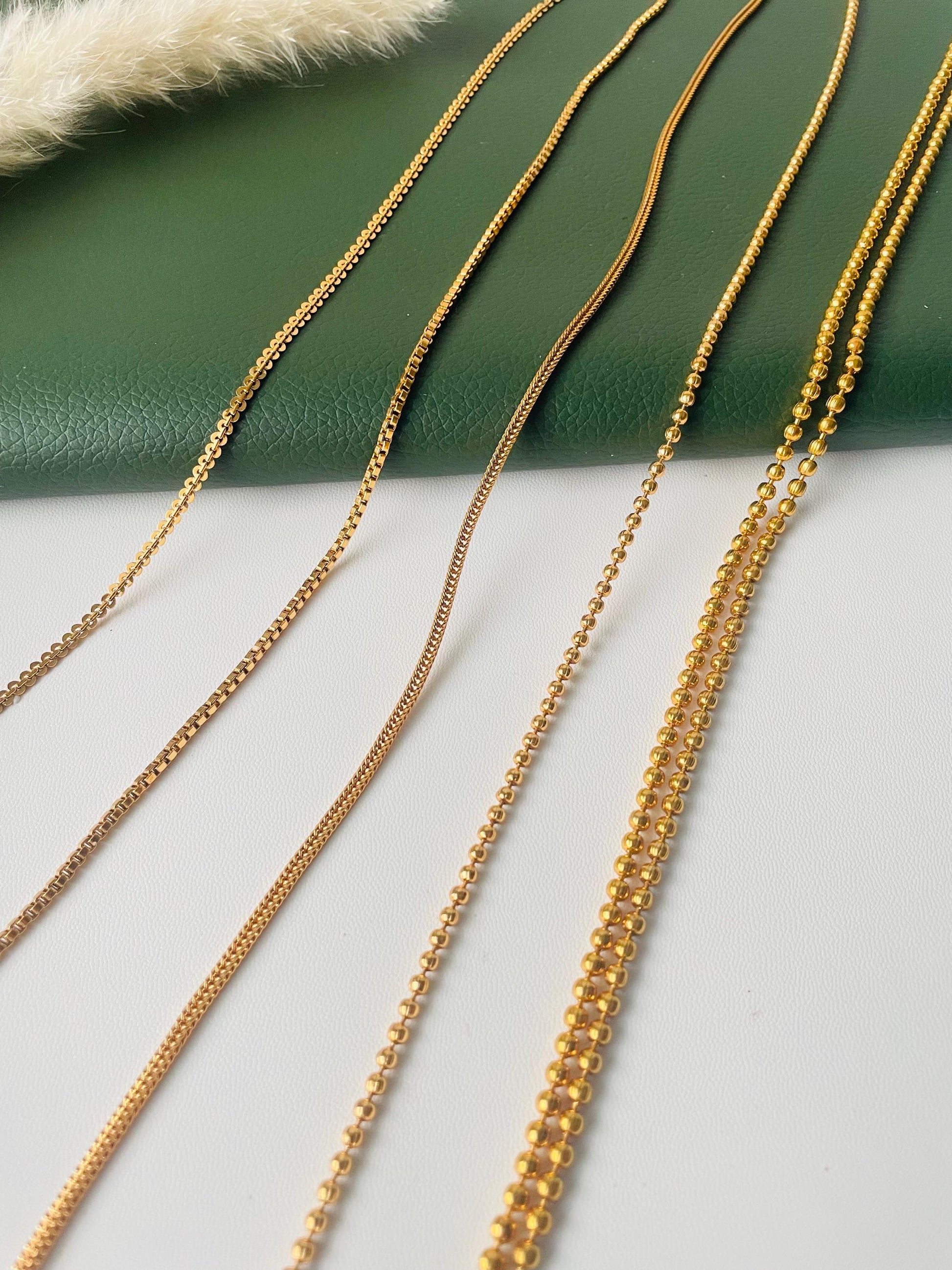 High gold plated 24 inch long Indian chain