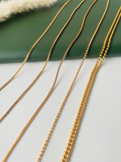 High gold plated 24 inch long Indian chain