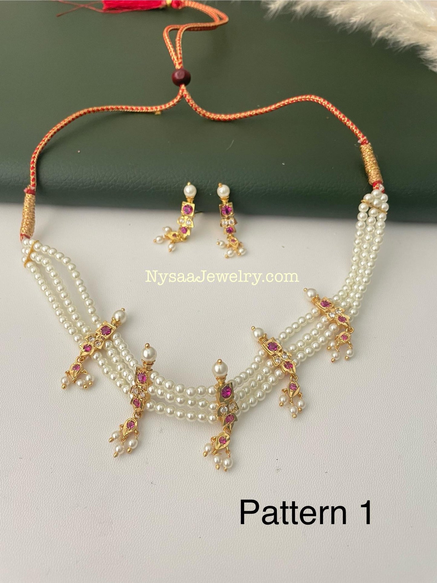 Maharashtrian pearl chinchpeti pearl choker