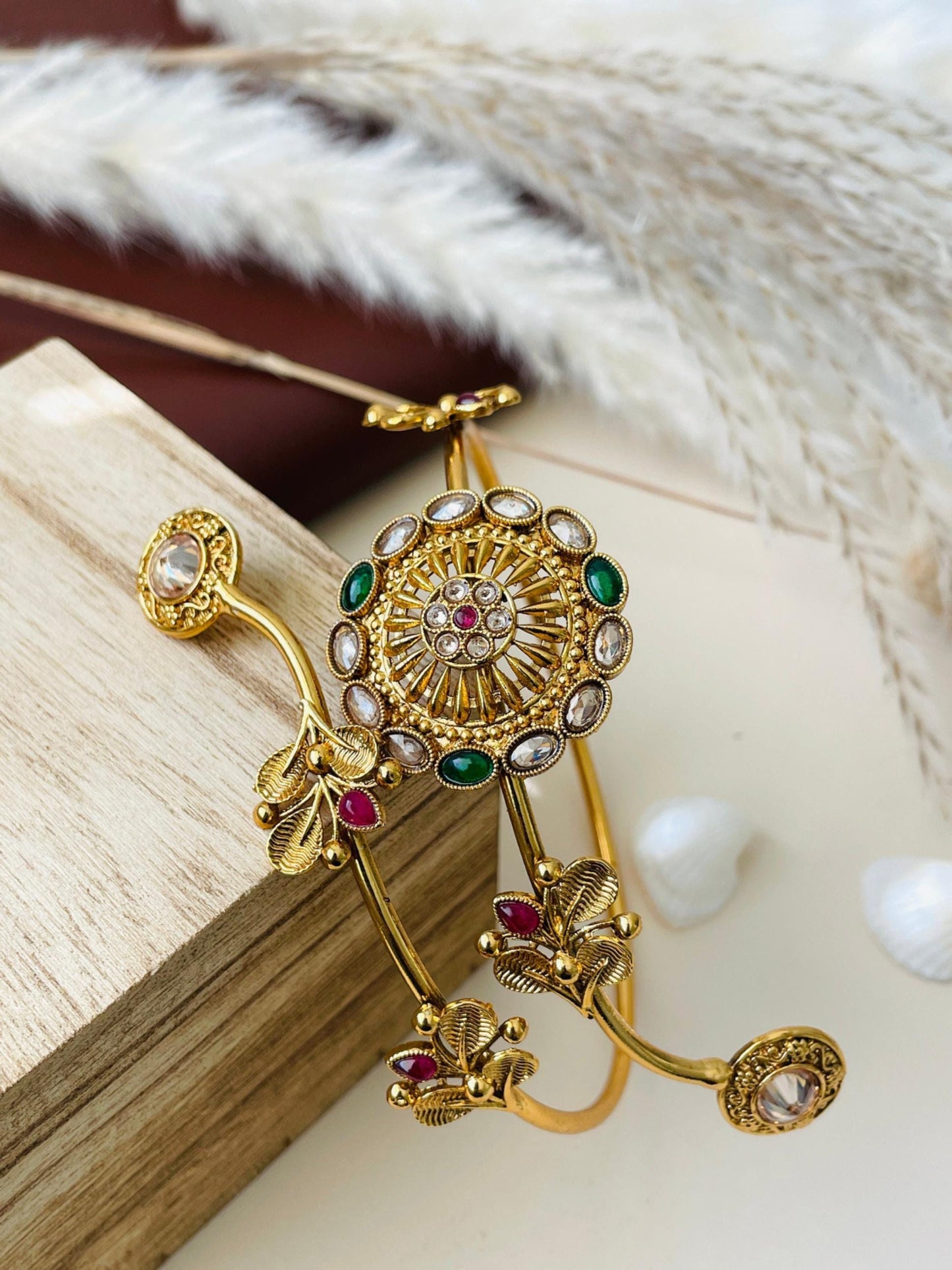 Restocked : Bajuband Armlet Arm band Indian jewlery Adjustable Vamki Gold plated