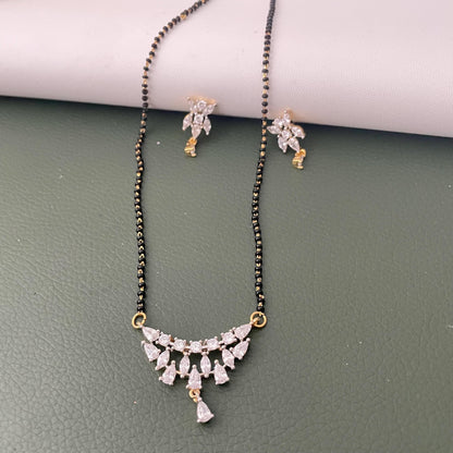 Cubic Zirconia dual toned 18” mangalsutra set